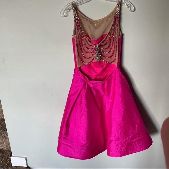 Pink Cocktail Sherri Hill 50066 Dress size 4 - Picture 6 of 9